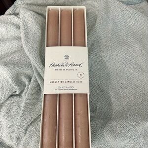 Hearth & Hand With Magnolia. Unscented Candlesticks - Brown
